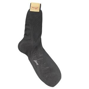 NEW BRIONI men's cotton socks in grigio me